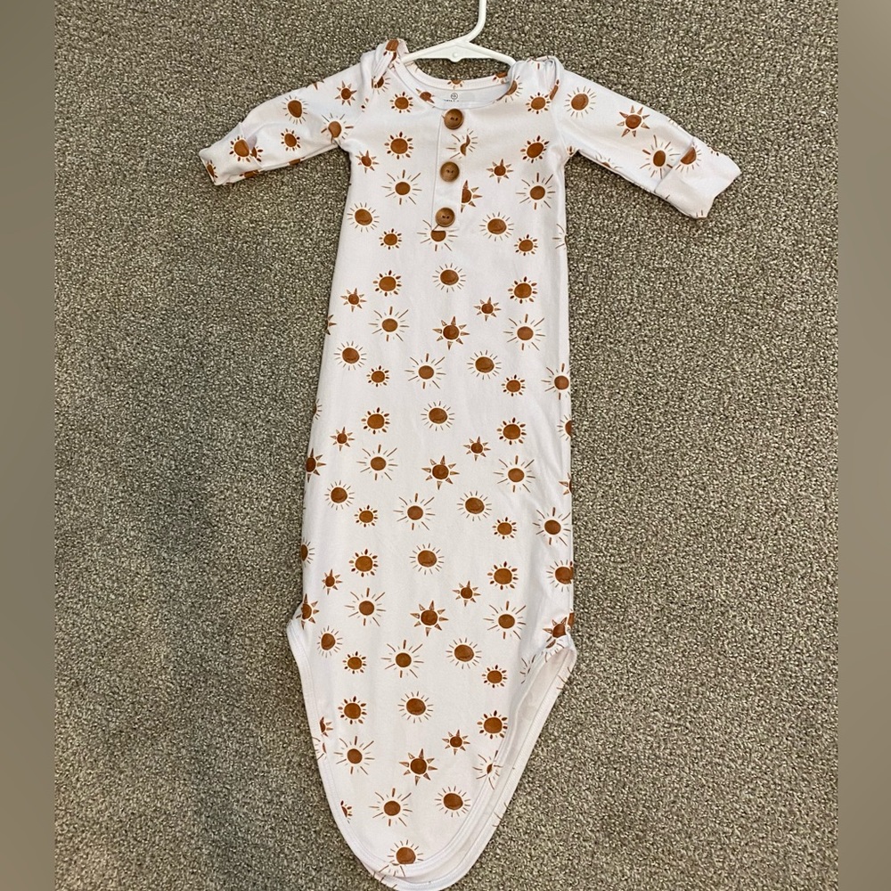 Knotted Gown and Hat Set Desert Suns Print - Caden Lane Very soft